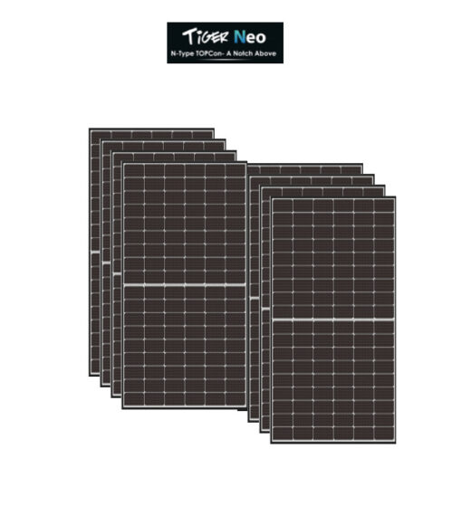 Kit 3,7Kwp Pannello Solare Jinko tiger NEO 470Wp Monocristallino JKM470N-60HL4-V half cell top di gamma