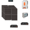 Kit Off grid autoconsumo 5,6Kwp Pannello Solare Jinko Tiger NEO 470Wp Monocristallino Inverter 6Kwh con regolatore + Batteria litio Pylontech 10Kwh