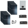 Kit Off grid autoconsumo 6,1Kwp Pannello Solare Jinko Tiger NEO 470Wp Monocristallino Inverter 6Kwh con regolatore + Batteria litio Pylontech 10Kwh