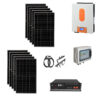 Kit Off grid autoconsumo 4Kwp Completo Staffe Pannello Solare Trina Solar 420Wp Monocristallino Inverter 6Kwh con regolatore Batteria litio Pylontech us5000 5KWh