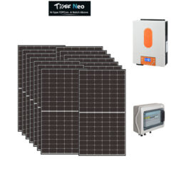 Kit Off grid autoconsumo 6Kwp Pannello Solare Jinko Tiger NEO 425Wp Monocristallino Inverter 6Kwh con regolatore