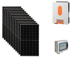 Kit Off grid autoconsumo 5Kwp Pannello Solare Jinko Tiger NEO 425Wp Monocristallino Inverter 6Kwh con regolatore