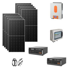 Kit Off grid autoconsumo 4Kwp Pannello Solare LONGI 575Wp LR5-72 HTH Hi-MO 6 EXPLORER Monocristallino di gamma Inverter 6Kwh con regolatore + Batteria litio Pylontech us5000 10KWh + QUADRO