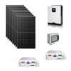 Kit Autoconsumo 3Kwp Pannello Solare Jinko 425Wp Monocristallino Inverter 3Kwh con regolatore + Batteria litio 5,1Kwh + Quadro di campo