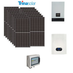 Kit Off grid autoconsumo 6Kwp Pannello Solare TRINA SOLAR 425Wp Monocristallino Inverter 5Kwh regolatore 2 ingressi + Batteria litio 150Ah 7,2Kwh