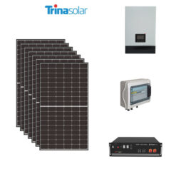 Kit Off grid autoconsumo 3Kwp Pannello Solare TRINA SOLAR 425Wp Monocristallino Inverter 5Kwh regolatore 2 ingressi + Batteria litio 100Ah 5Kwh