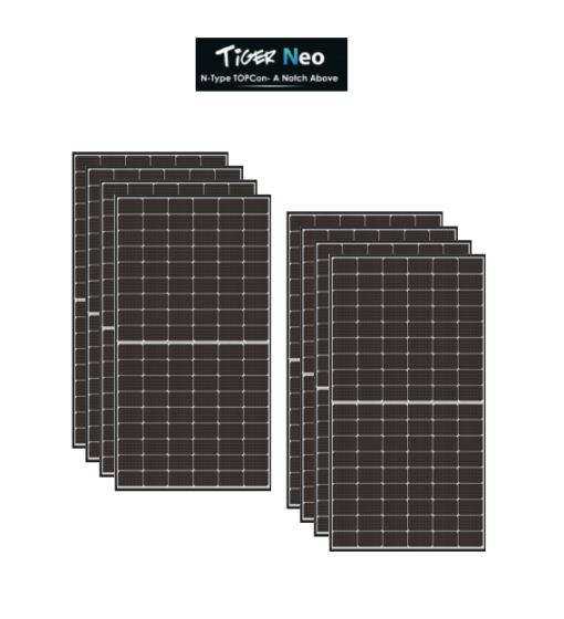 Kit 3,8Kwp Pannello Solare Jinko tiger NEO 475Wp Monocristallino JKM475N-60HL4-V half cell top di gamma