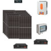 Kit Off grid autoconsumo 6Kwp Pannello Solare Jinko Tiger NEO 420Wp Monocristallino Inverter 6Kwh con regolatore + Batteria litio Pylontech us5000 10KWh