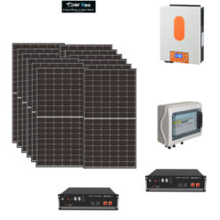 Kit Off grid autoconsumo 6Kwp Pannello Solare Jinko Tiger NEO 420Wp Monocristallino Inverter 6Kwh con regolatore + Batteria litio Pylontech us5000 10KWh