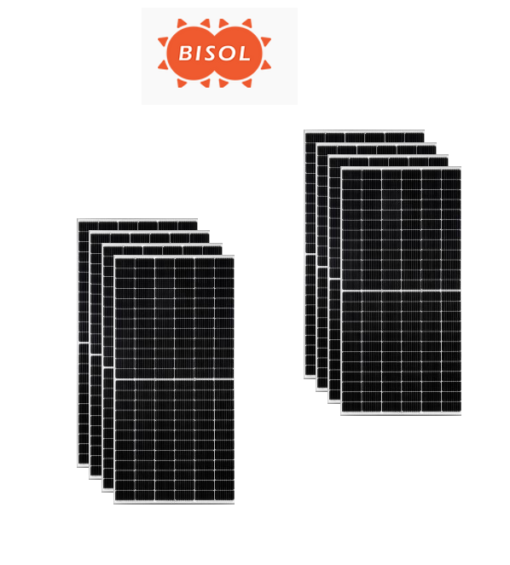 Kit 3Kwp Pannello Solare Bisol Solar DUPLEX 380Wp BDO Monocristallino mezza cella cell top di gamma