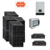 Kit Off grid autoconsumo 6Kwp Pannello Solare BISOL 380Wp Monocristallino Inverter 5Kwh regolatore 2 ingressi + Batteria litio 100Ah 10Kwh