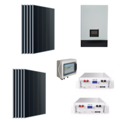 Kit Off grid autoconsumo 5,5Kwp Pannello Solare 550Wp Bifacciale Monocristallino di gamma Inverter 5Kwh con regolatore 2 ingressi + Batteria litio Yilink us5000 10KWh