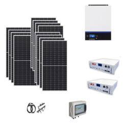 Kit Off grid autoconsumo 6,6Kwp Pannello Solare Jinko Tiger NEO 475Wp Monocristallino Inverter 8Kwh con regolatore + Batteria litio Yilink 10KWh