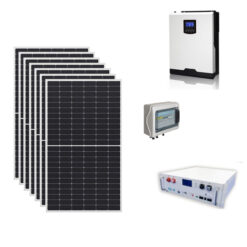 Kit Off grid autoconsumo 3Kwp Pannello Solare Trina solar Vertex doppio vetro 430Wp Monocristallino Inverter 5Kwh con regolatore + Batteria litio Yilink 4,8KWh