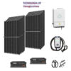 Kit 6KWp Off/On Grid Pannello Solare Canadian 430W Fotovoltaico Monocristallino amorfo HiHero Inverter + batteria litio 10kwh + Struttura + Colonnina