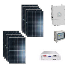 Kit 4,3KWp Off/On Grid Pannello Solare Canadian 430W Fotovoltaico Monocristallino amorfo HiHero Inverter + batteria litio 5kwh