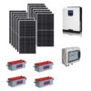 Kit Off grid autoconsumo 4,3Kwp Pannello Solare Longi 430Wp Monocristallino Inverter 5Kwh con regolatore + Batteria Piombo NBa 200Ah