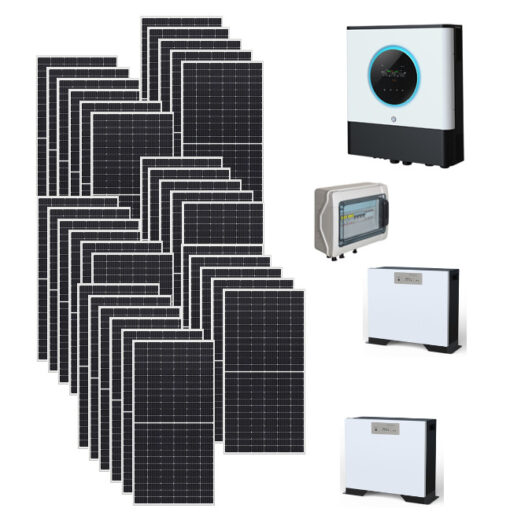 Kit 9,5KWp Off Grid Pannello Solare Canadian 430W Fotovoltaico Monocristallino amorfo HiHero Inverter 10KWh + batteria litio 10kwh