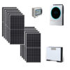 Kit 5KWp Off Grid Pannello Solare Canadian 430W Fotovoltaico Monocristallino amorfo HiHero Inverter 6KWh + batteria litio 5kwh