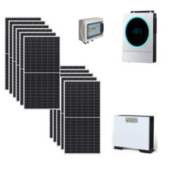 Kit 5KWp Off Grid Pannello Solare Canadian 430W Fotovoltaico Monocristallino amorfo HiHero Inverter 6KWh + batteria litio 5kwh